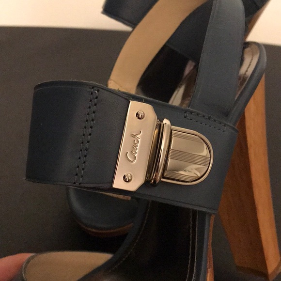 Coach “Darcey Vachetta” Denim Colored Heels - Picture 6 of 6